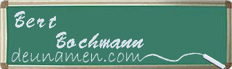 Bert Bochmann Visitenkarte